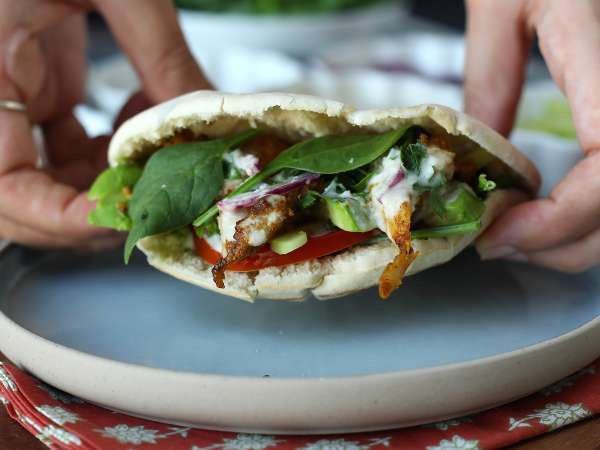 Kanan shawarma ilmakeittimessä, pitaleipä ja tahinikastike - Valmistelu askel 8