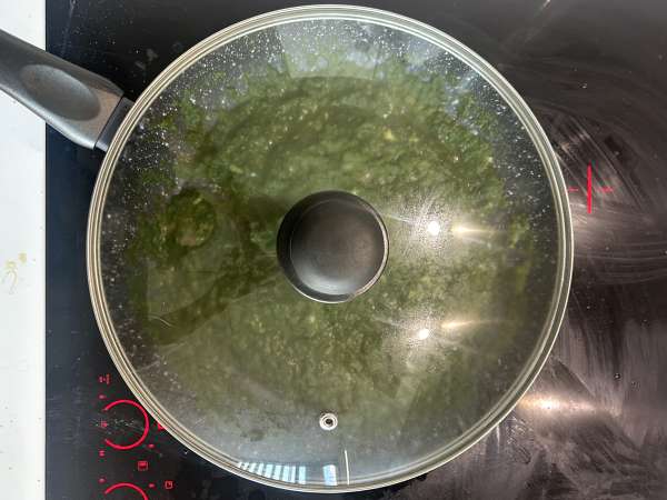 Palak tofu: intialainen pinaatti-tofucurry - Valmistelu askel 9