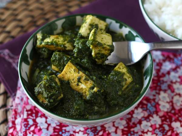 Palak tofu: intialainen pinaatti-tofucurry - Valmistelu askel 11