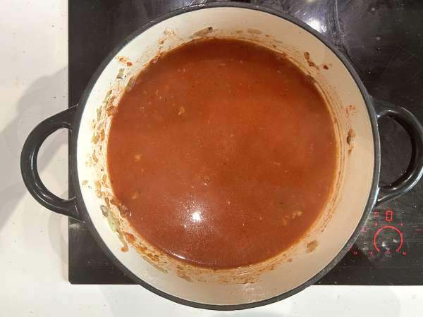 Lihalasagnekeitto ricotalla ja parmesaanilla - Valmistelu askel 4