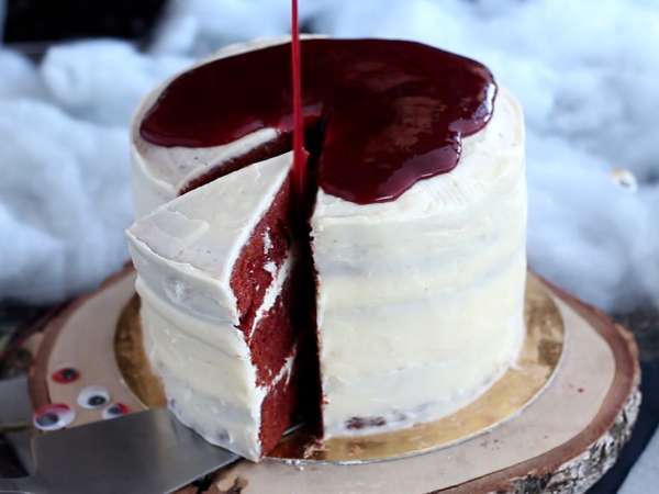 Halloween-erikoisversio Red Velvet -kakusta! - Valmistelu askel 13