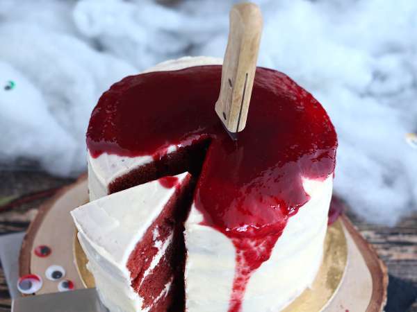 Halloween-erikoisversio Red Velvet -kakusta! - Valmistelu askel 14