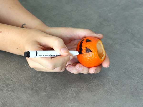 Halloween-klementiinit ja suklaamousse - Valmistelu askel 4