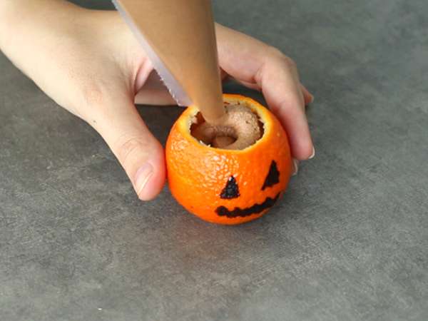 Halloween-klementiinit ja suklaamousse - Valmistelu askel 5