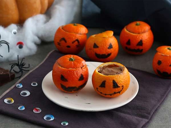 Halloween-klementiinit ja suklaamousse - Valmistelu askel 6