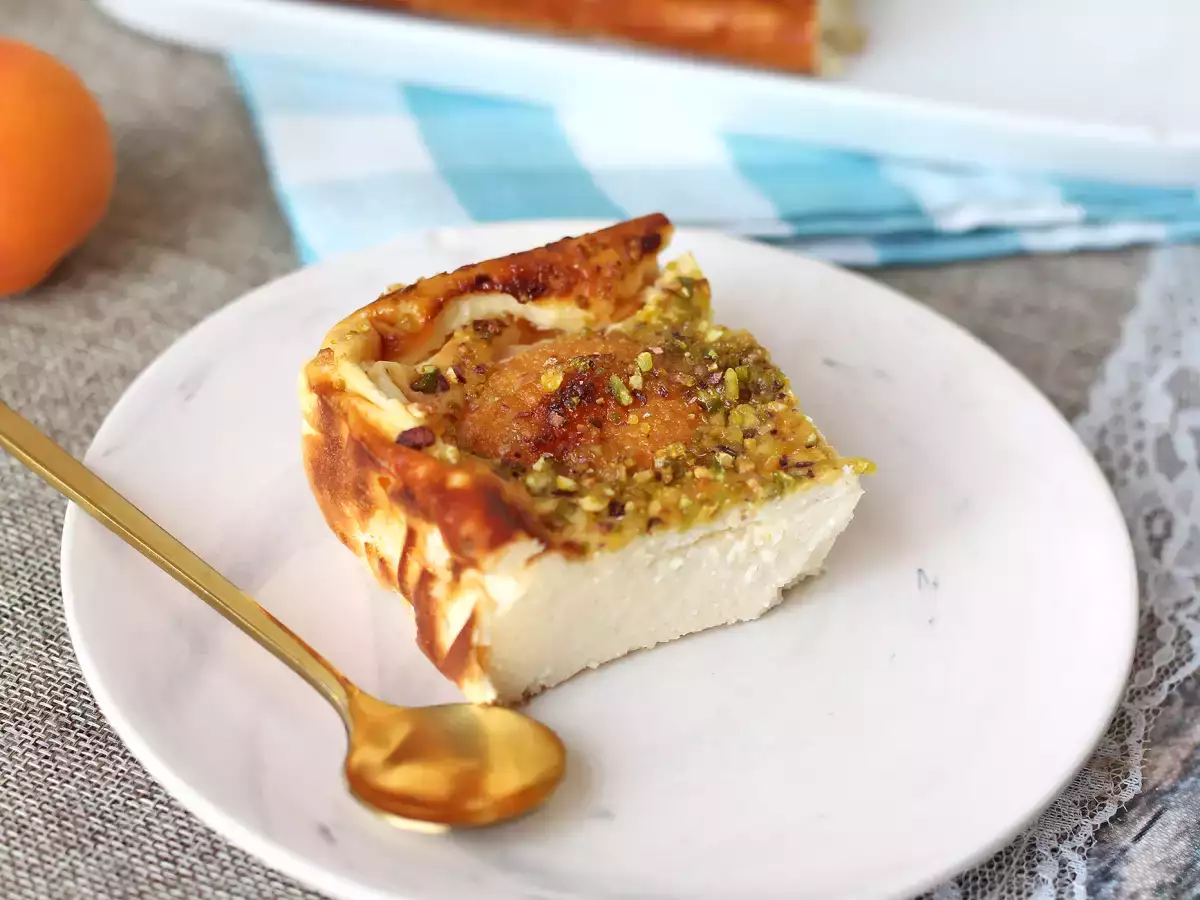 Aprikoosinen flan-juustokakku - kuva 3