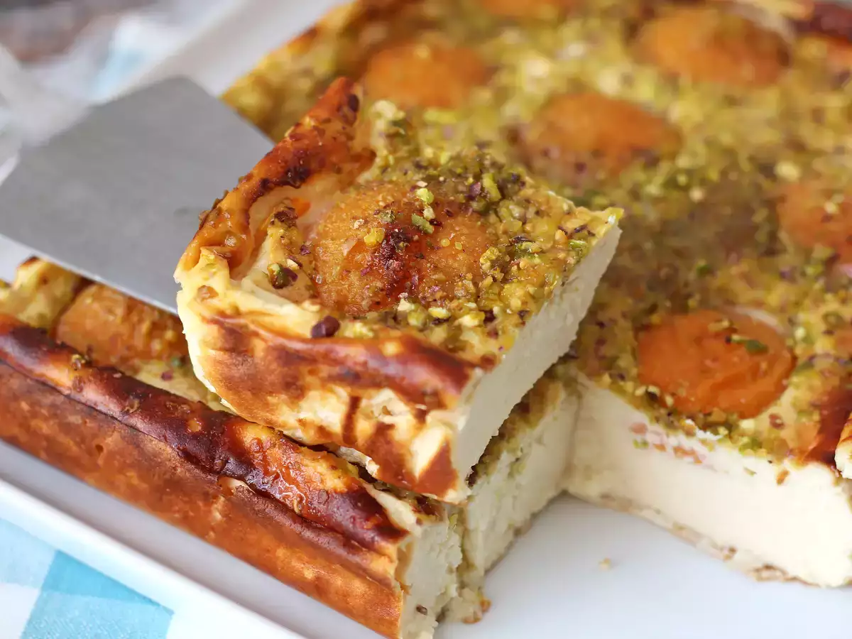 Aprikoosinen flan-juustokakku - kuva 8