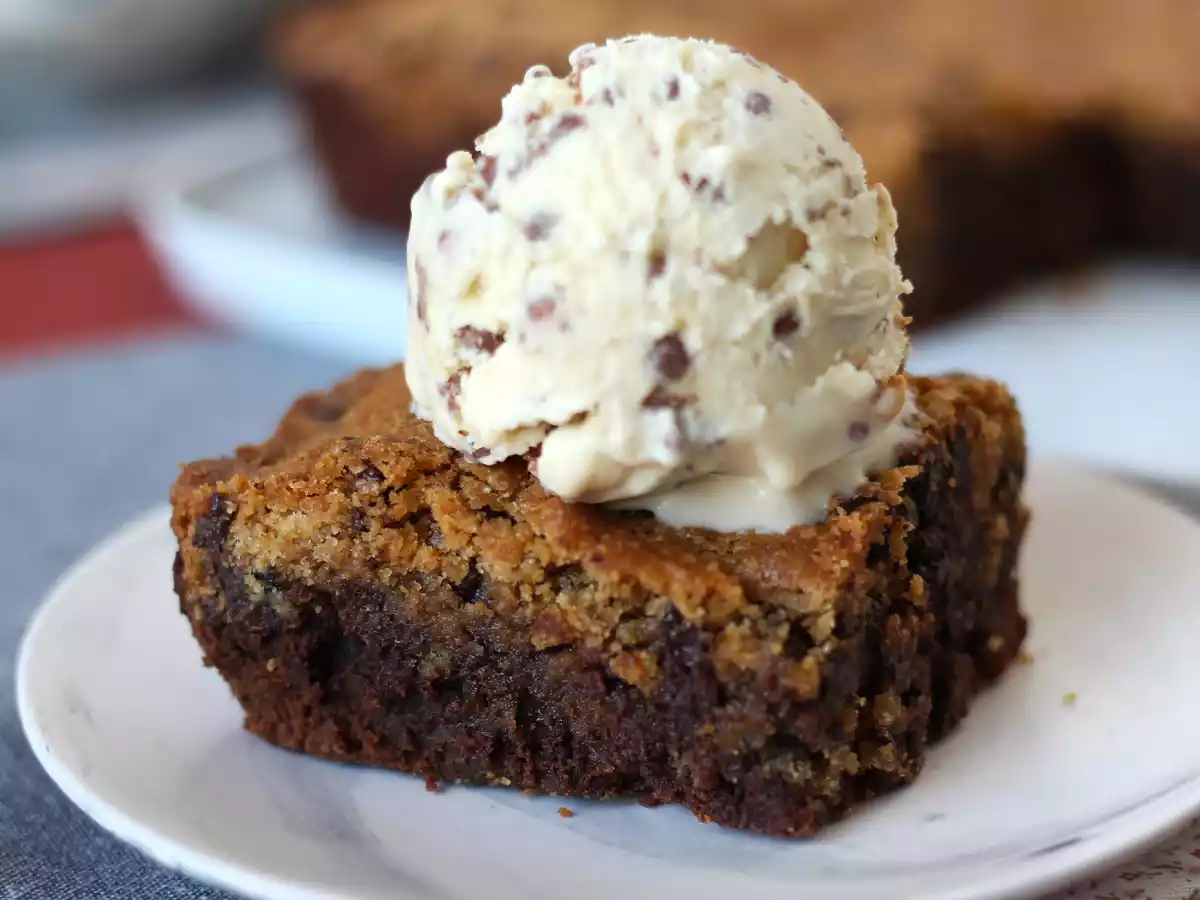 Brookies, täydellinen yhdistelmä brownieita ja keksiä. - kuva 4