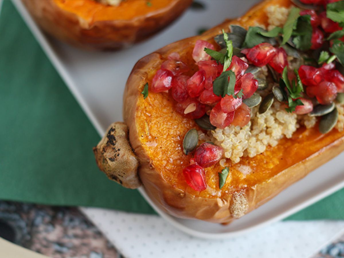 Butternut-kurpitsa kvinoalla ja granaattiomenalla - kuva 5