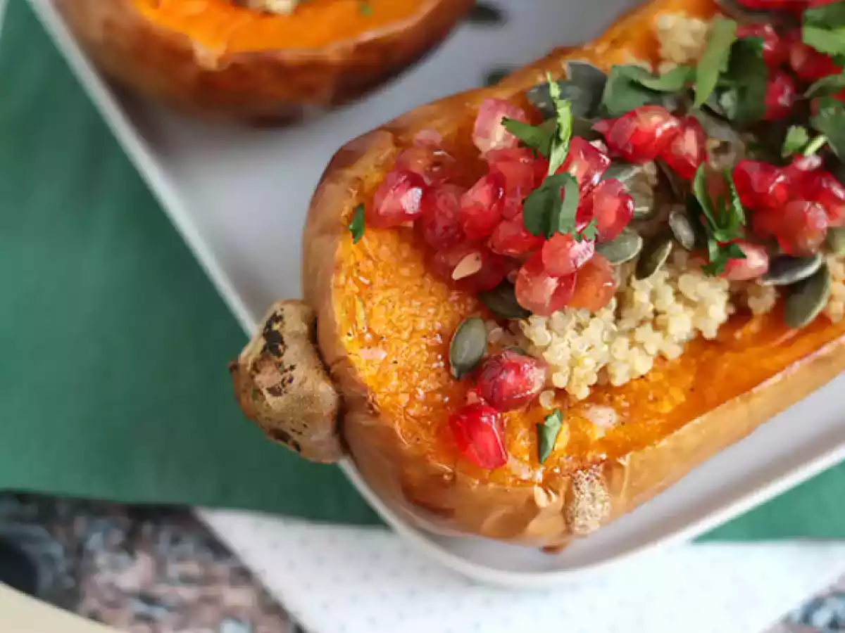 Butternut-kurpitsa kvinoalla ja granaattiomenalla - kuva 5
