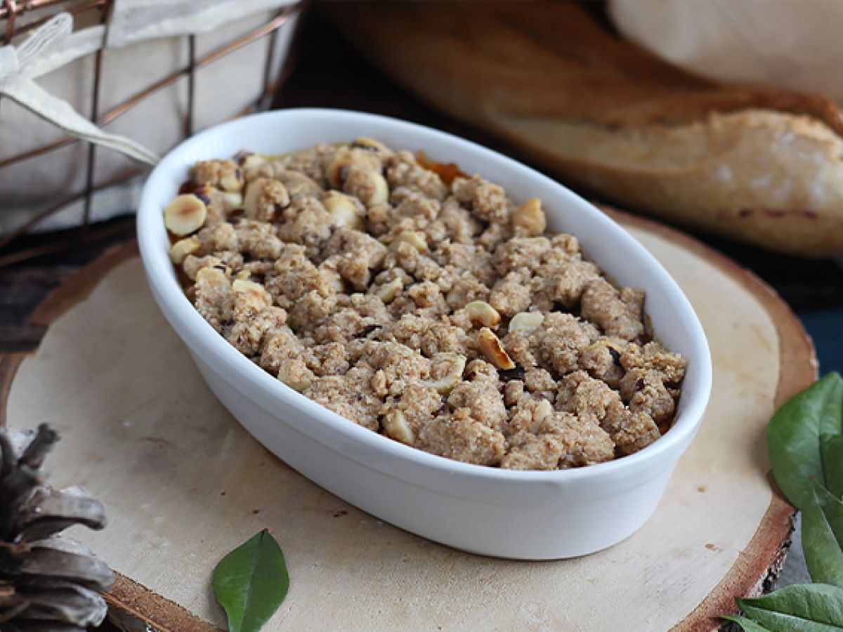 Butternut-kurpitsan ja hasselpähkinöiden muruseos - kuva 3