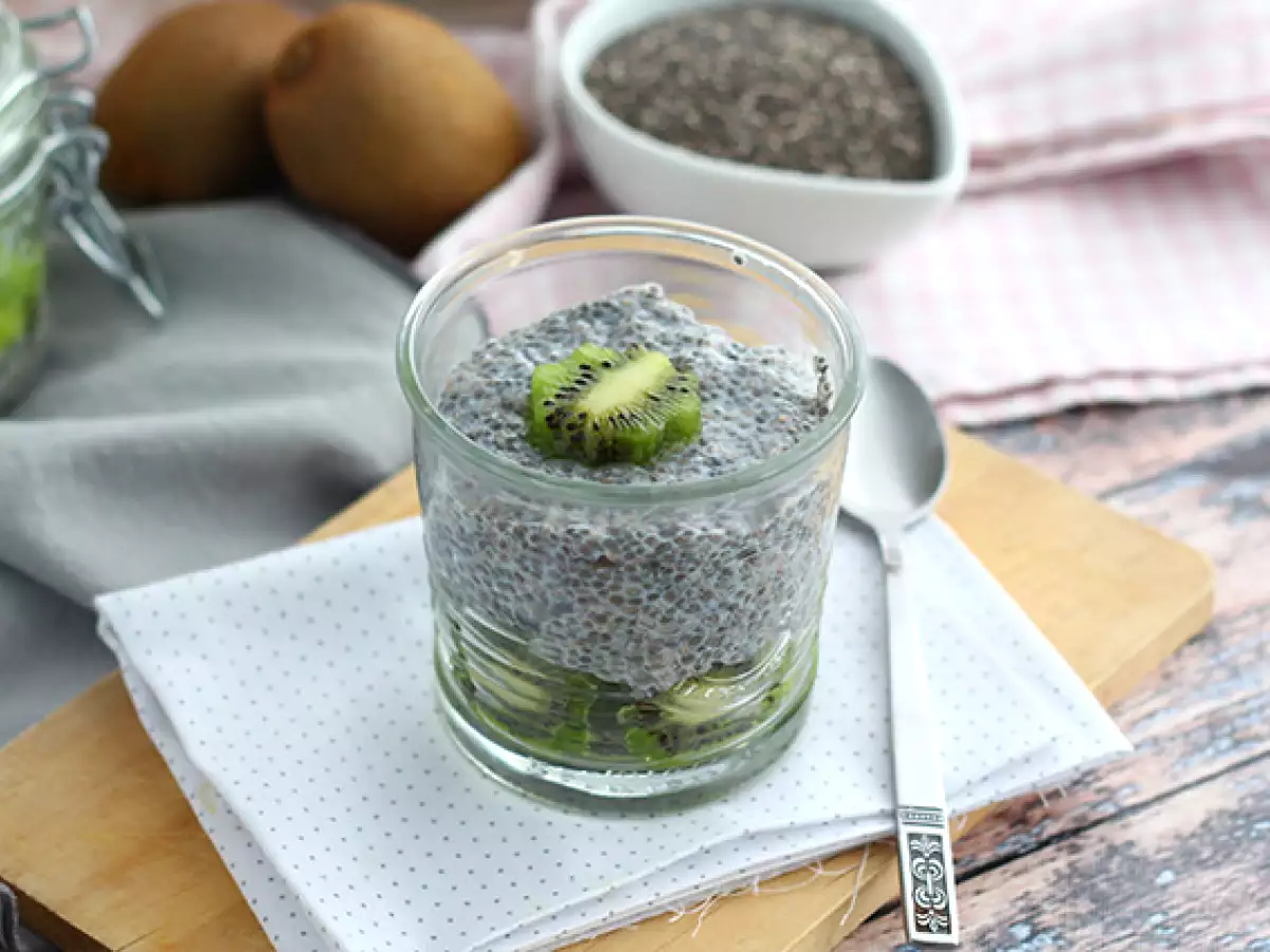 Chia-siemenvanukas kiivillä