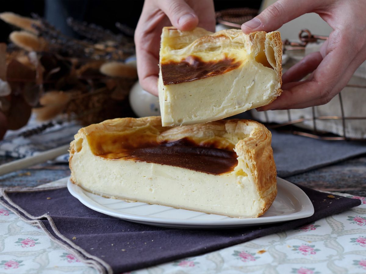 Erittäin kermaista flan pâtissier