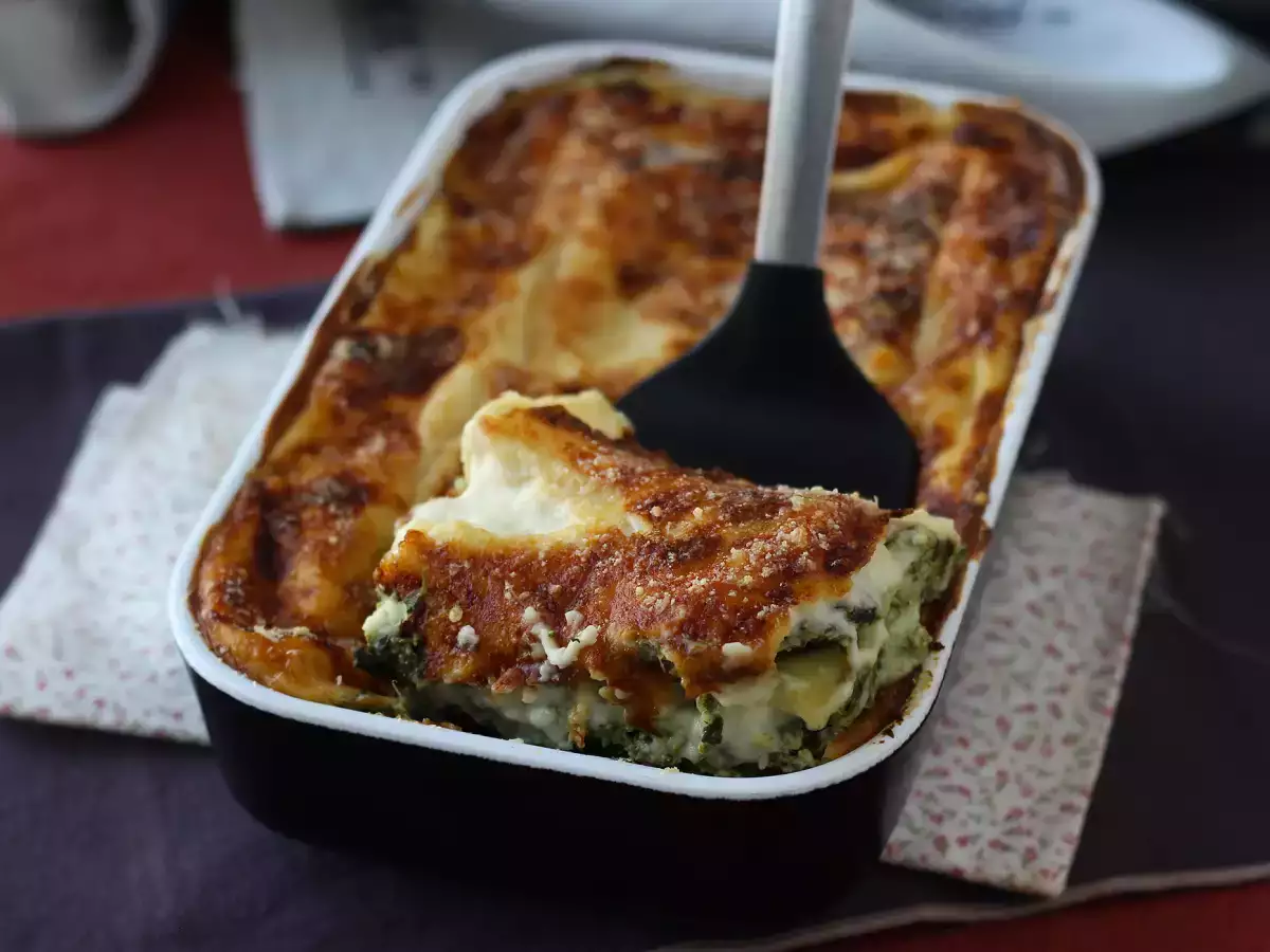 Erittäin mehevä ricotta-pinaattilasagne
