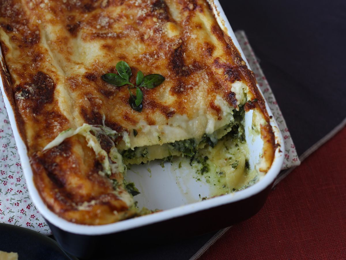 Erittäin sulavaa ricotta- ja pinaattilasagnea - kuva 6