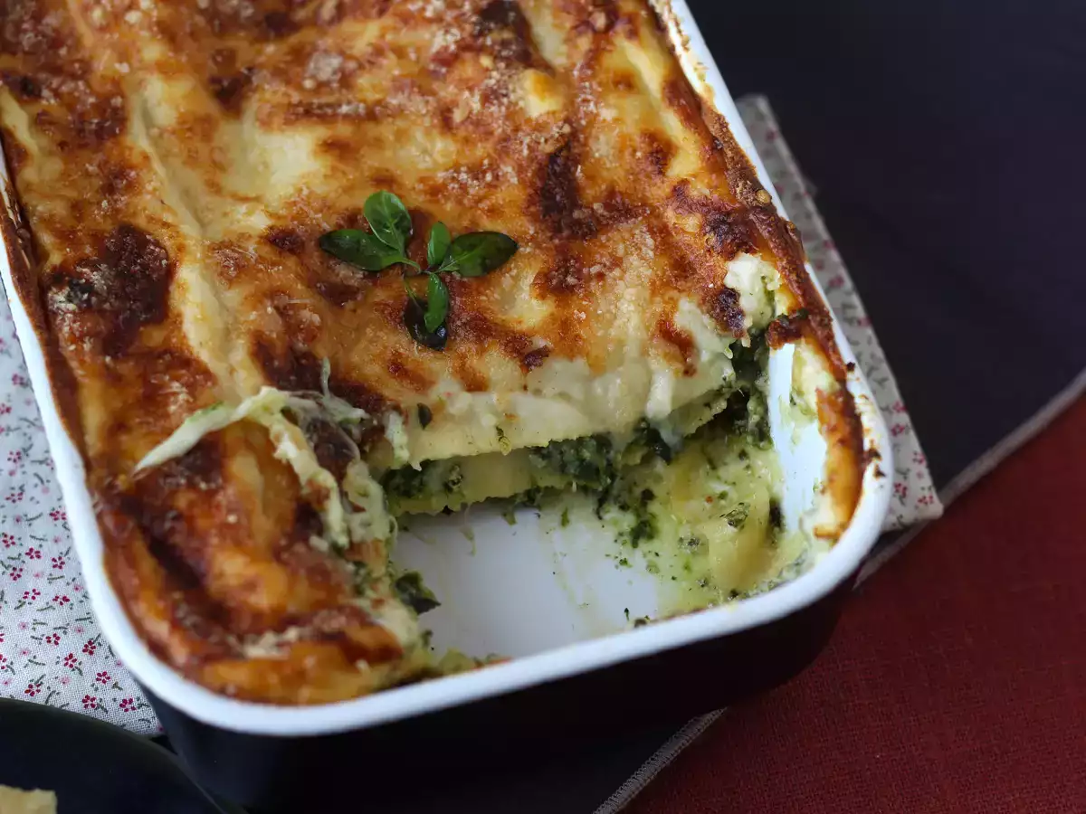 Erittäin sulavaa ricotta- ja pinaattilasagnea - kuva 6