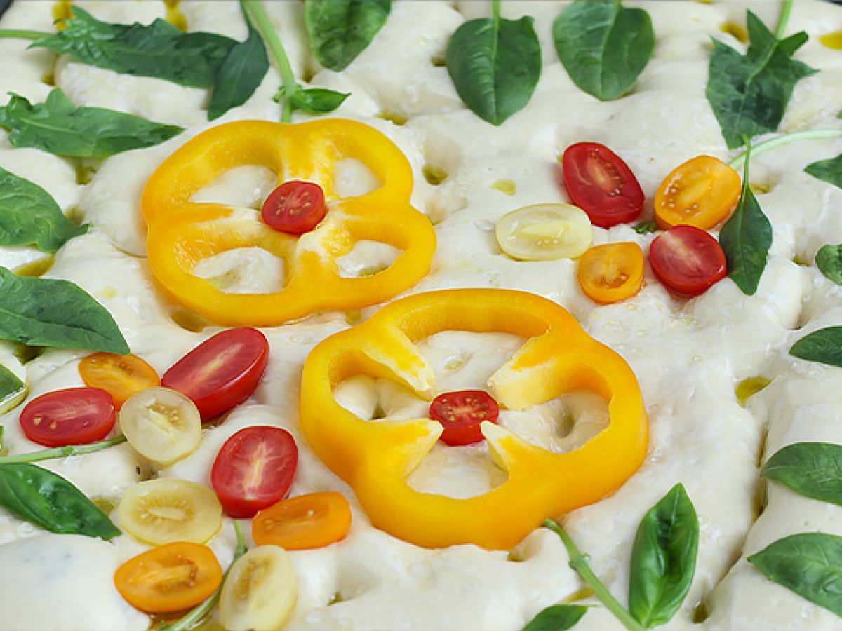 Focaccia kukat - focaccia taide - kuva 3