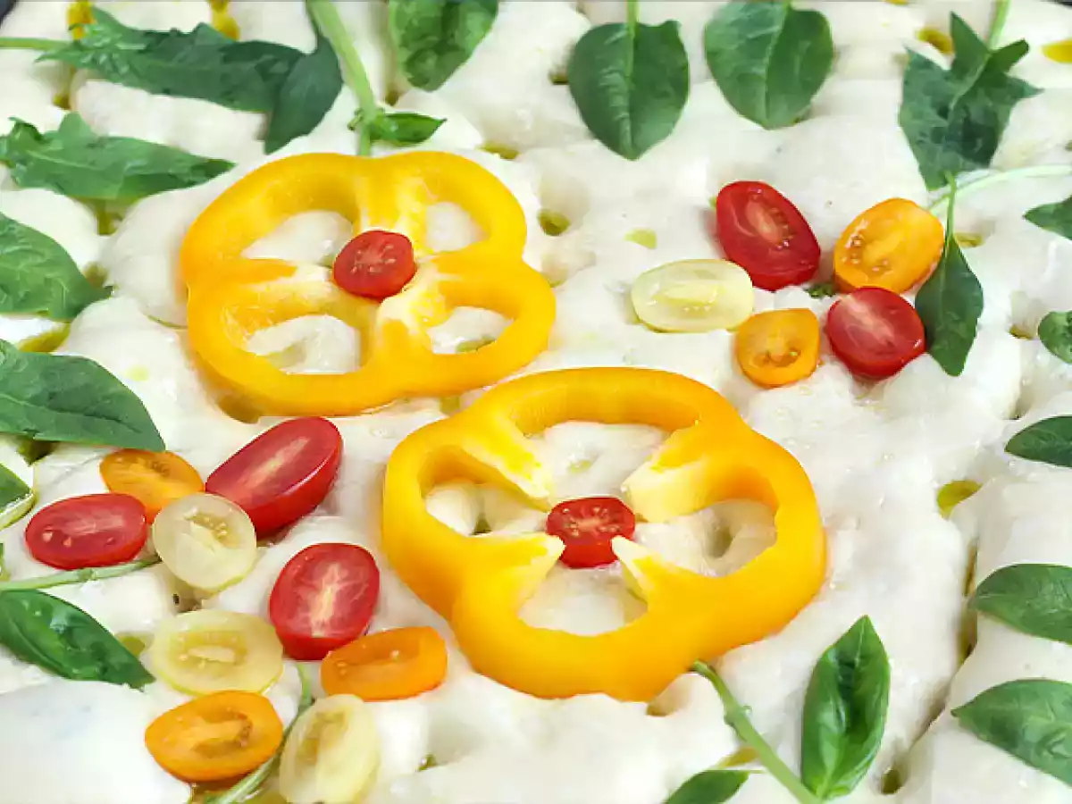 Focaccia kukat - focaccia taide - kuva 3