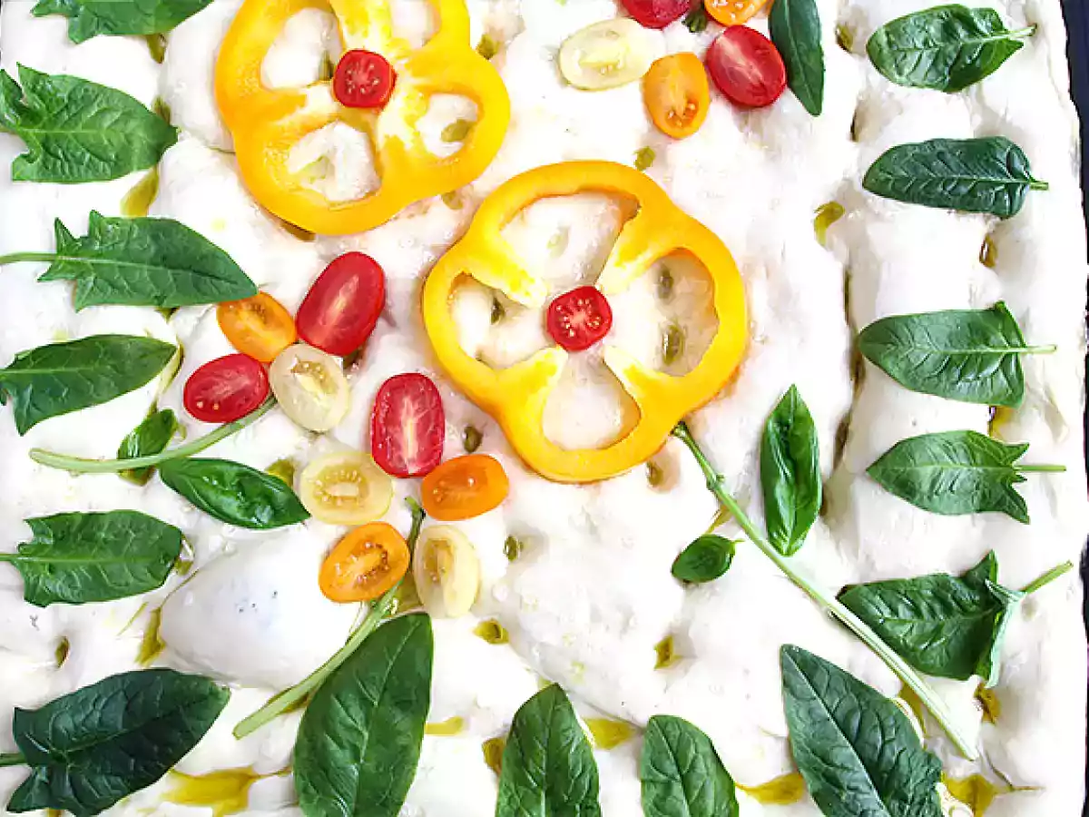 Focaccia kukat - focaccia taide - kuva 4