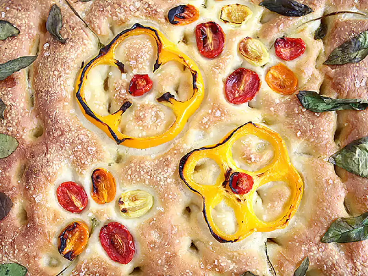 Focaccia kukat - focaccia taide - kuva 6