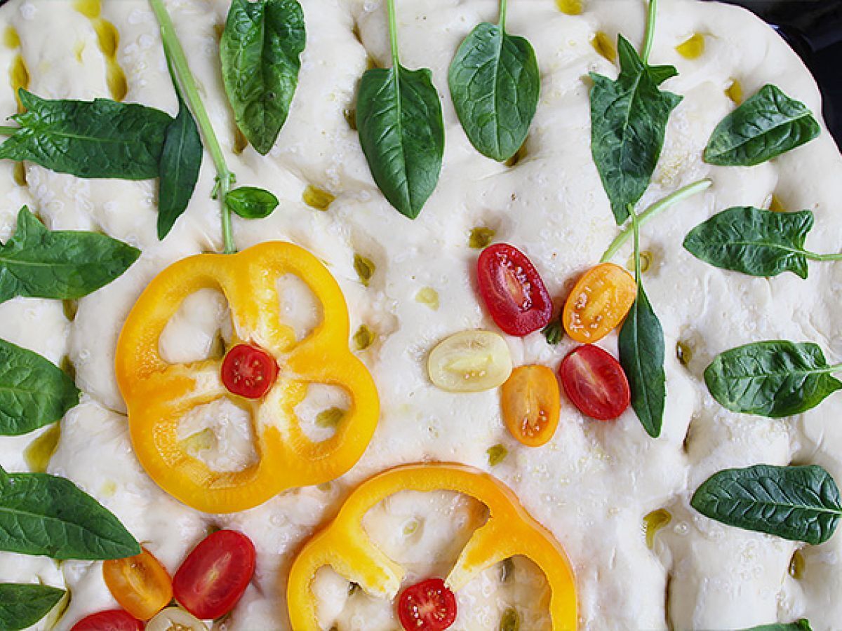 Focaccia kukat - focaccia taide - kuva 7