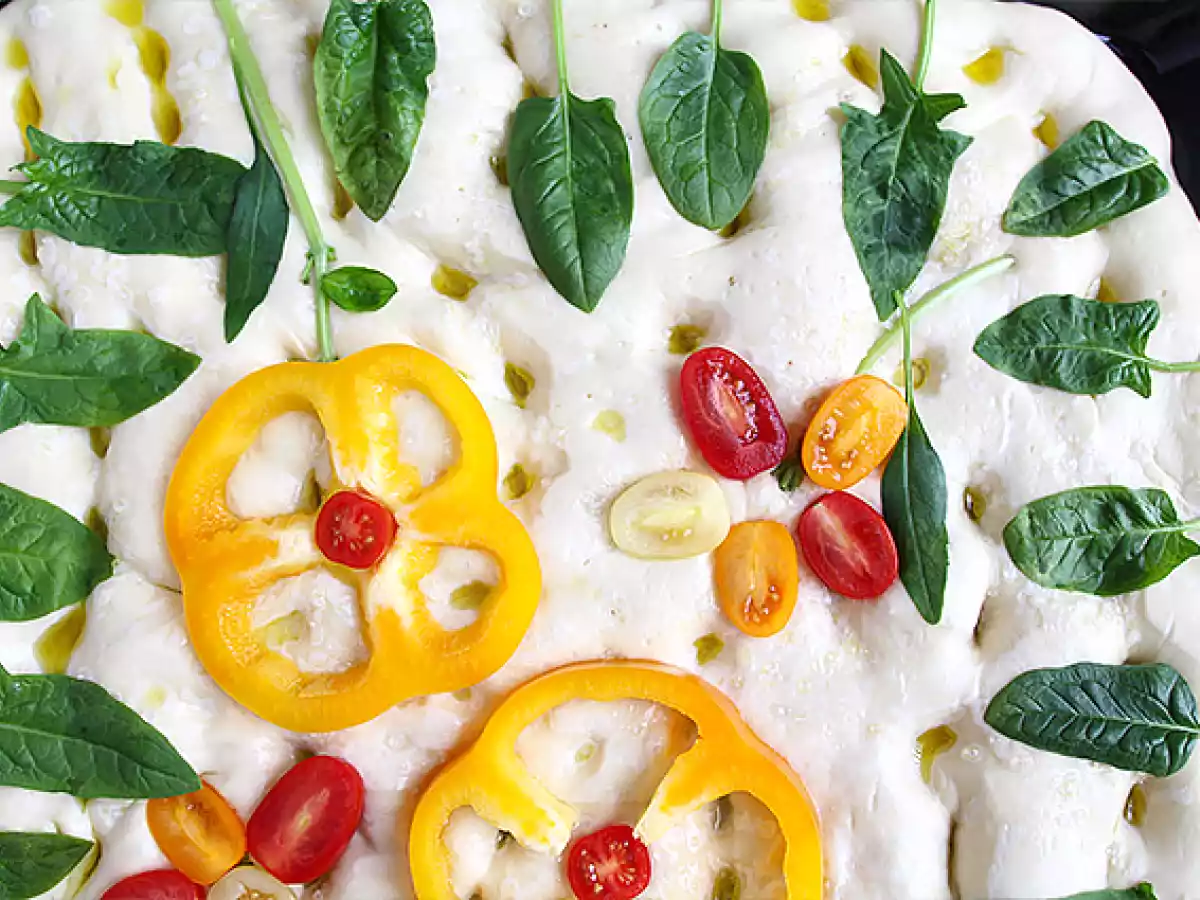 Focaccia kukat - focaccia taide - kuva 7