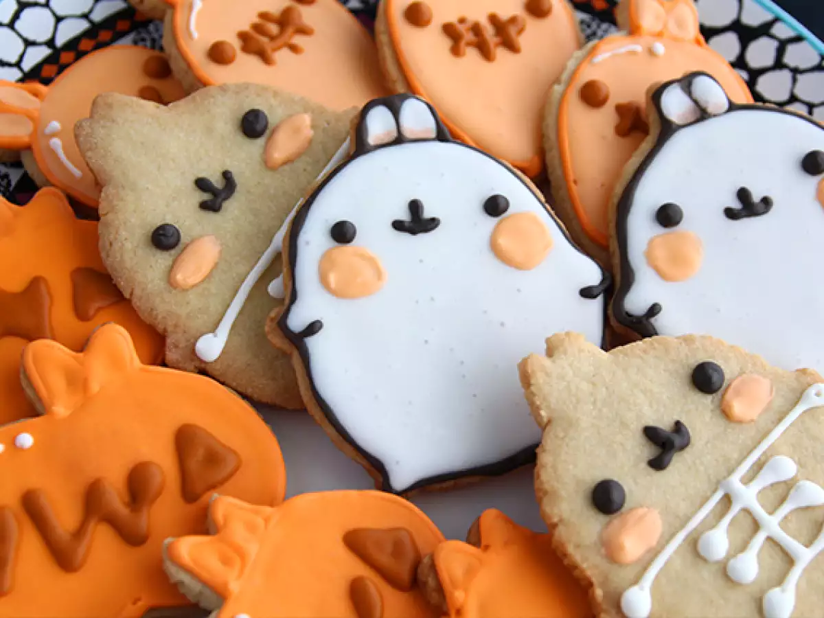 Halloween-koristeiset Molang-pikkuleivät - kuva 4