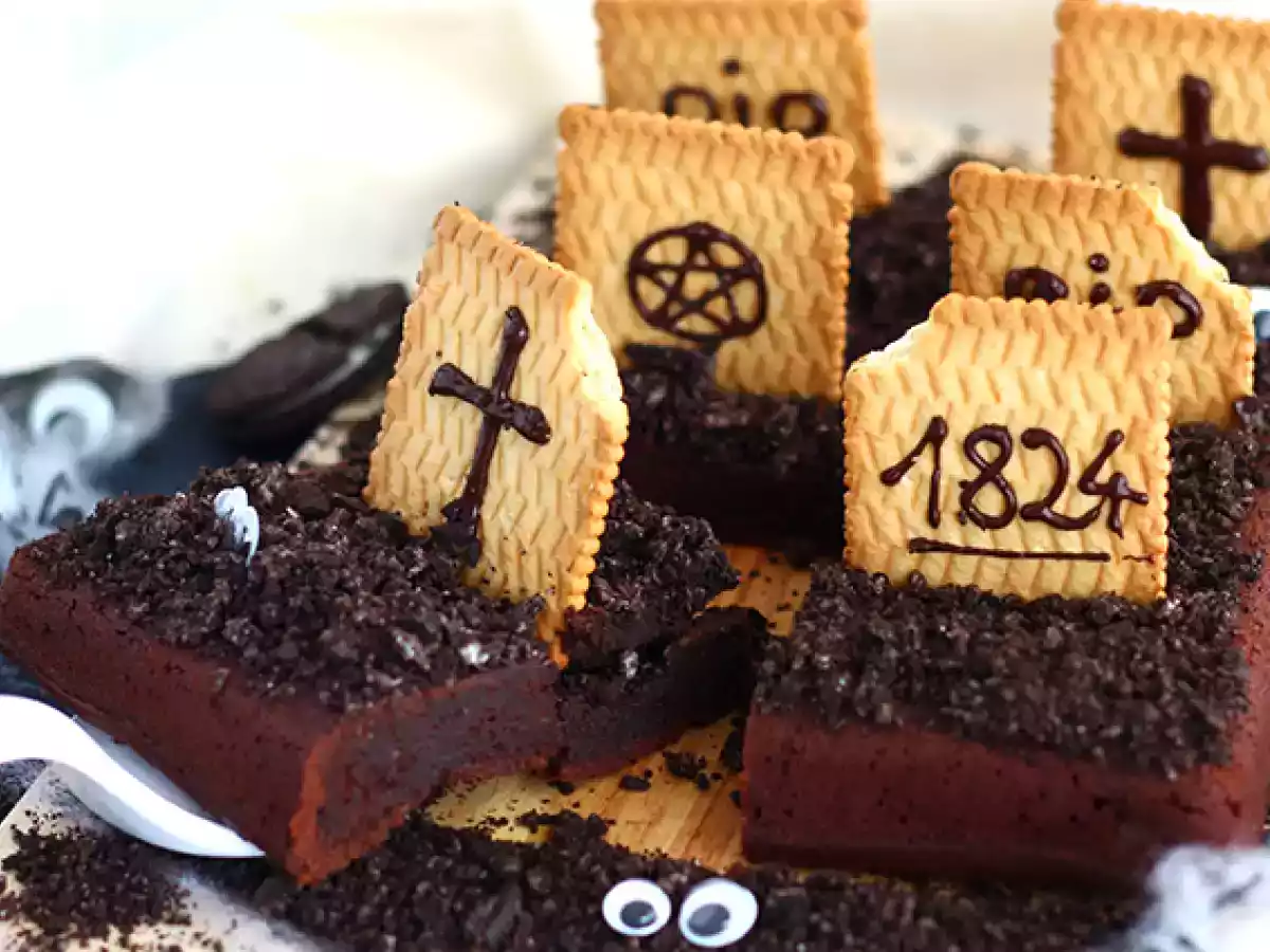 Hautausmaan brownie Halloweenin kunniaksi - kuva 4