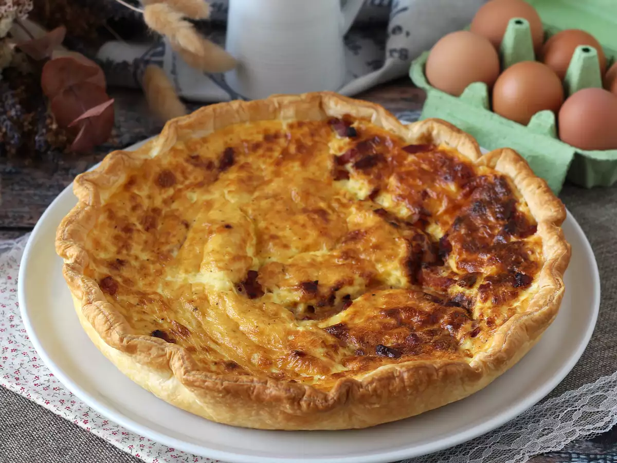 Helppo kotitekoinen quiche lorraine -resepti - kuva 3