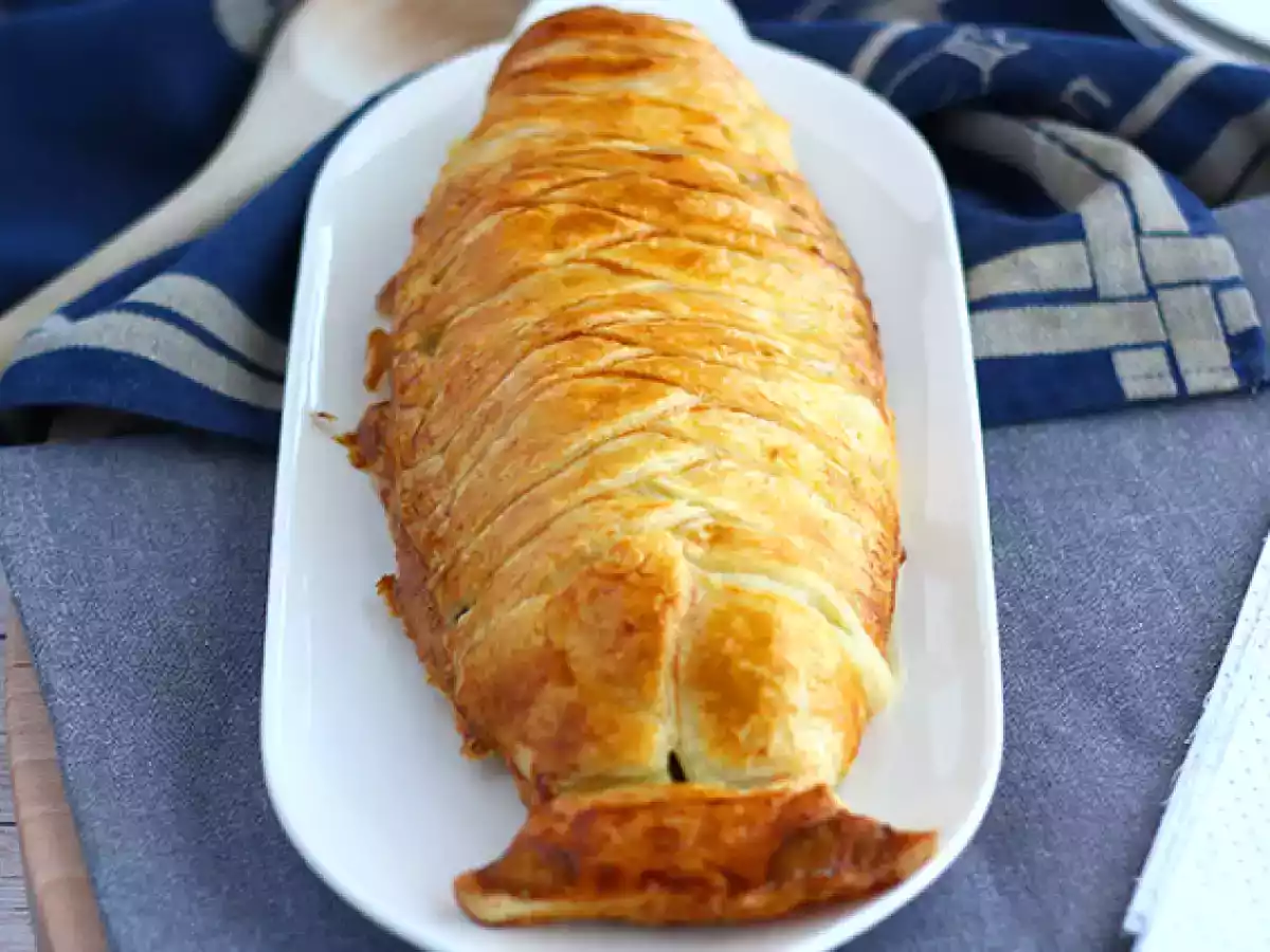Kalaa lehtitaikinakuoressa pinaatin ja mozzarellan kera. - kuva 4