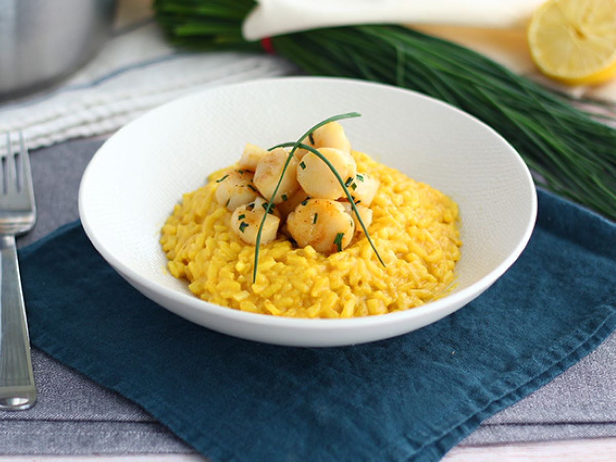 Kampasimpukoiden risotto sahramin kera - kuva 2