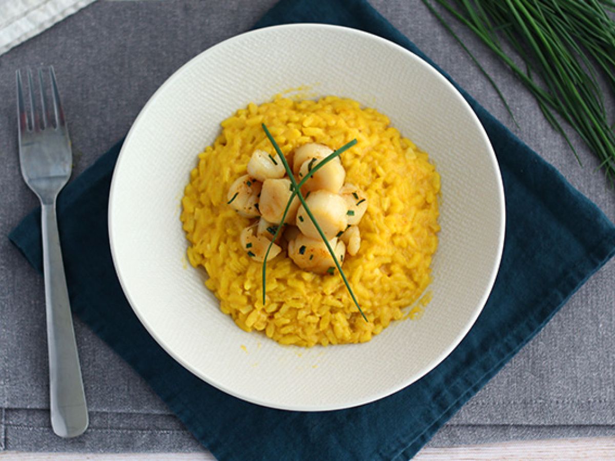 Kampasimpukoiden risotto sahramin kera - kuva 3