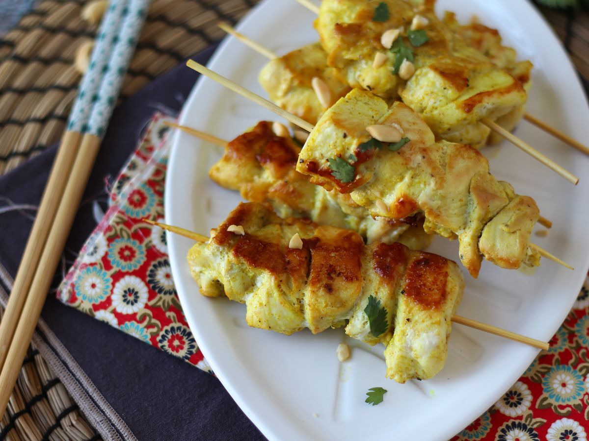Kanakebab satay-kastikkeella, kulinaarinen matka Aasiaan! - kuva 3