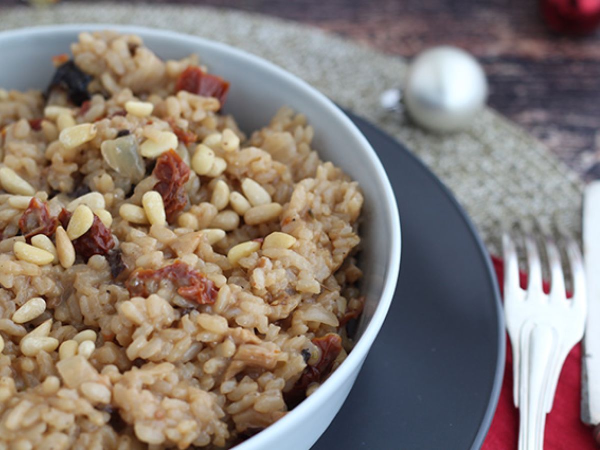 Kasvisrisotto aurinkokuivattujen tomaattien ja sienien kanssa - kuva 4