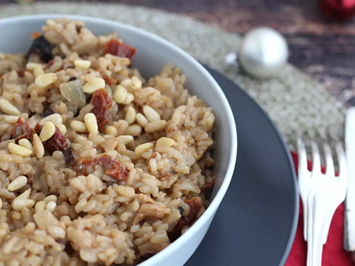 Kasvisrisotto aurinkokuivatuilla tomaateilla ja sienillä - kuva 4