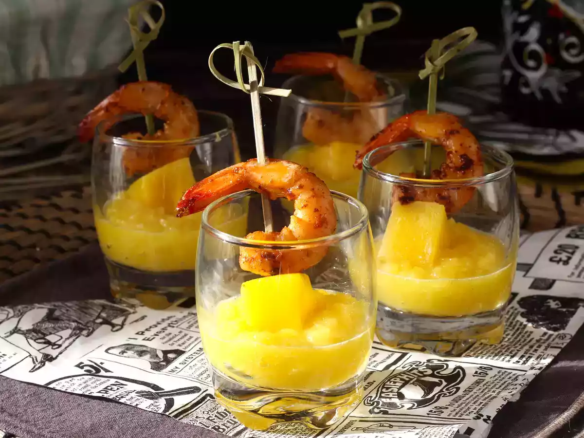 Katkarapu- ja mangoverrineet makeaksi ja suolaiseksi aperitiiviksi - kuva 3