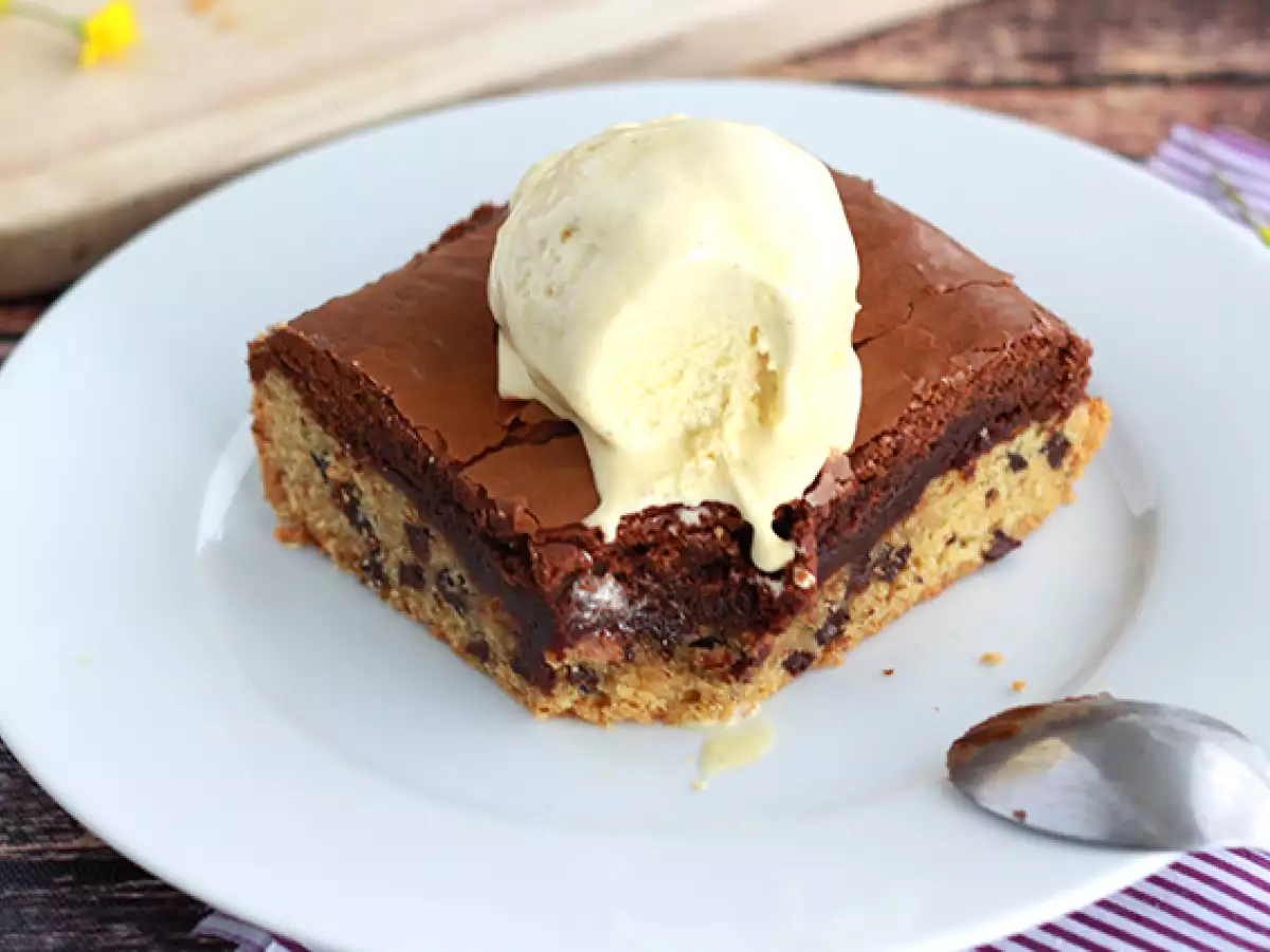 Keksi- ja brownie-kakku täydellinen välipalaksi! - kuva 3