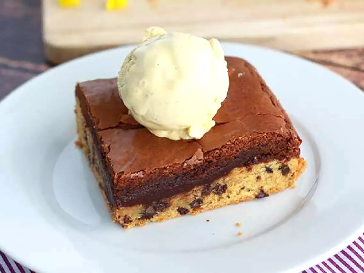 Keksi- ja brownie-kakku täydellinen välipalaksi! - kuva 4