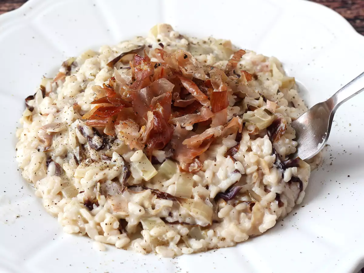 Kermainen ja maukas retiisi, pekoni ja philadelphia risotto - kuva 3