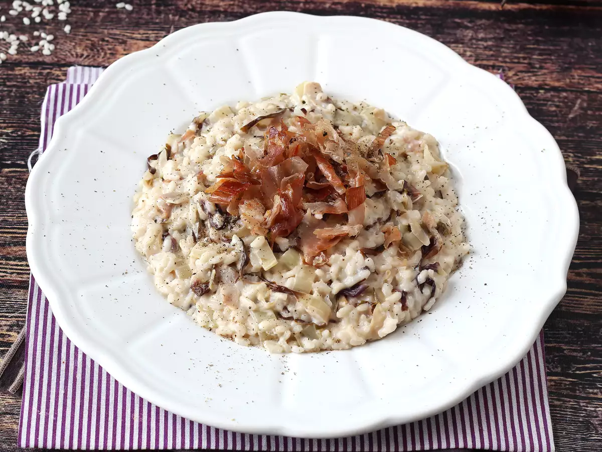 Kermainen ja maukas retiisi, pekoni ja philadelphia risotto - kuva 6
