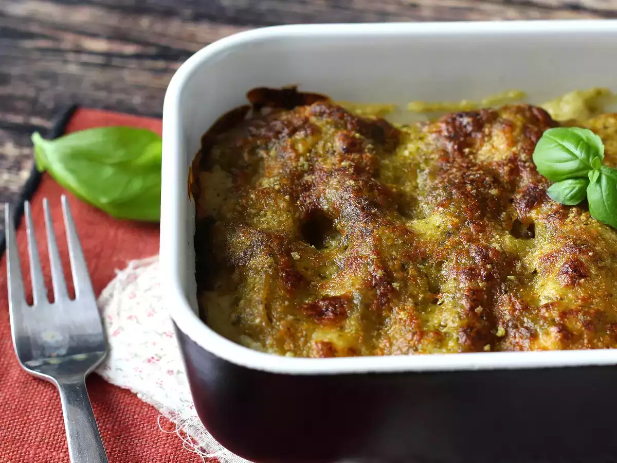 Kermainen pesto cannelloni au gratin: helppo ja maukas resepti - kuva 4