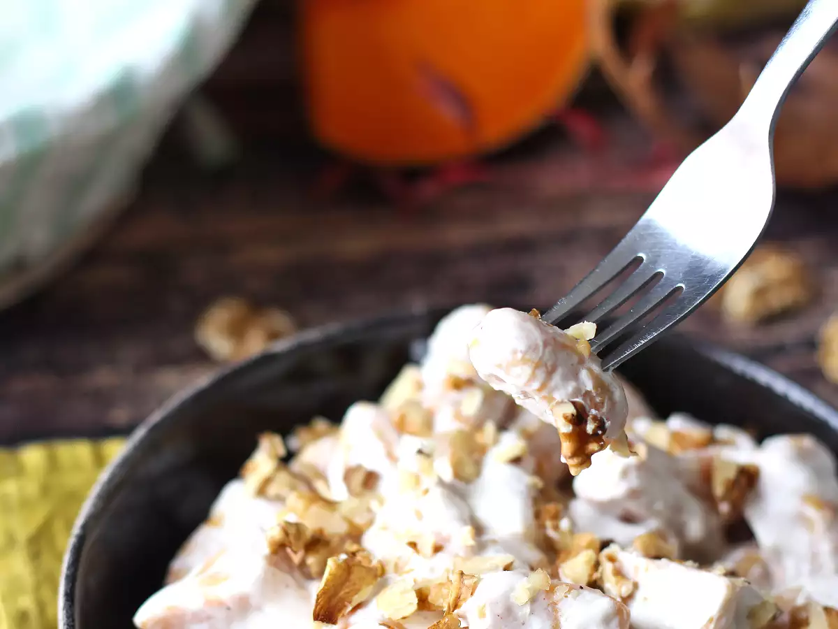 Kermaiset kurpitsan nokareet Philadelphian ja rapeiden saksanpähkinöiden kanssa - kuva 2