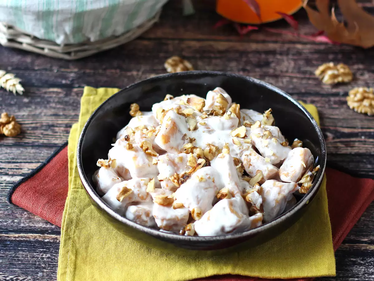 Kermaiset kurpitsan nokareet Philadelphian ja rapeiden saksanpähkinöiden kanssa - kuva 3