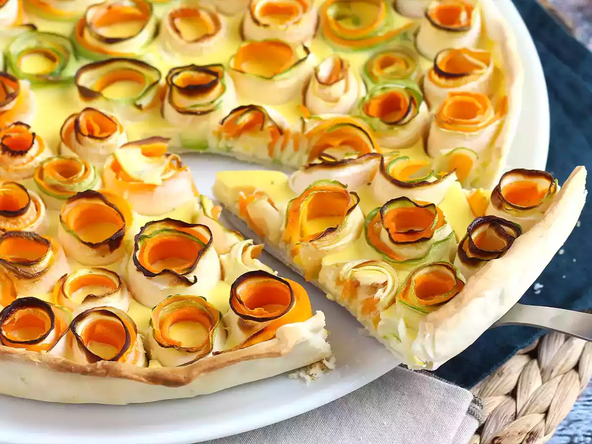 Kesäkurpitsa- ja porkkanakviche - kuva 4