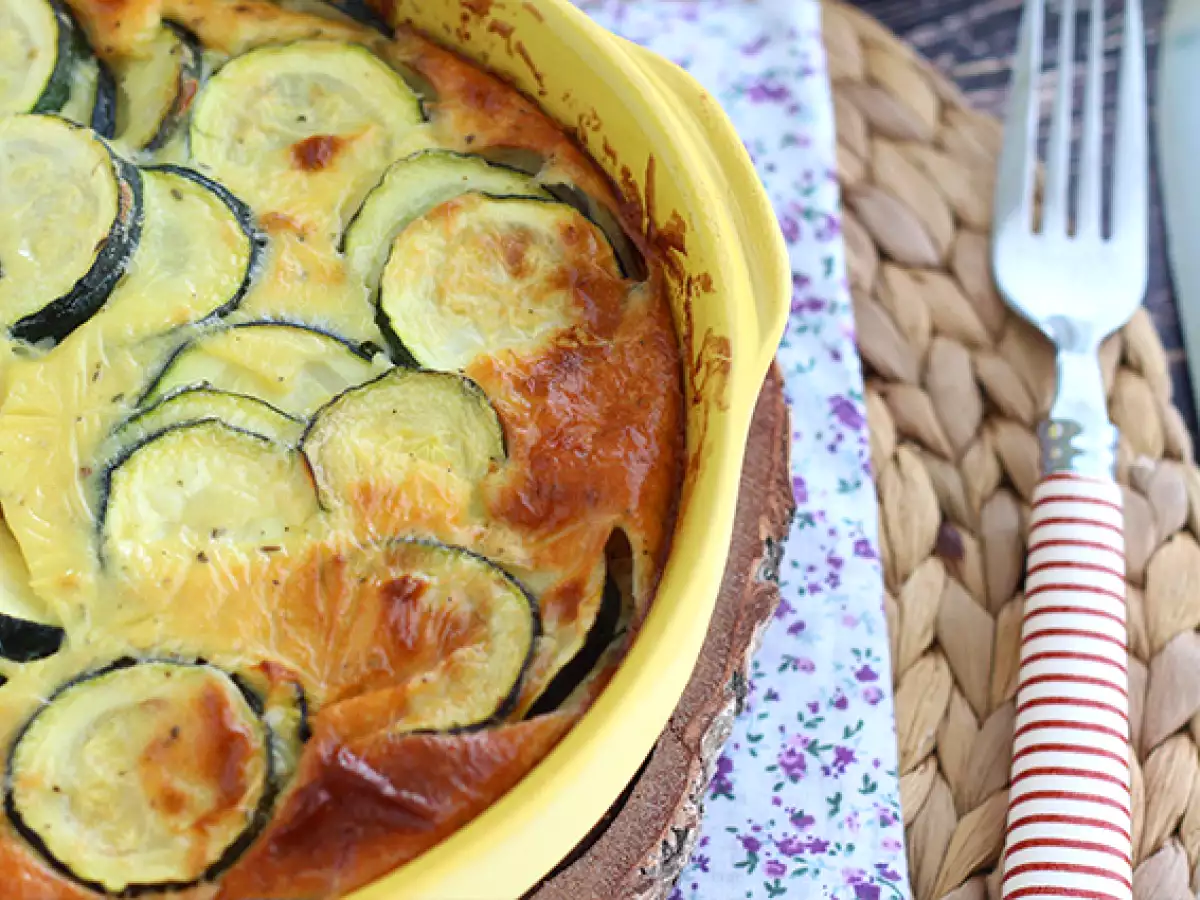 Kesäkurpitsa-vuohenjuustoclafoutis - kuva 3