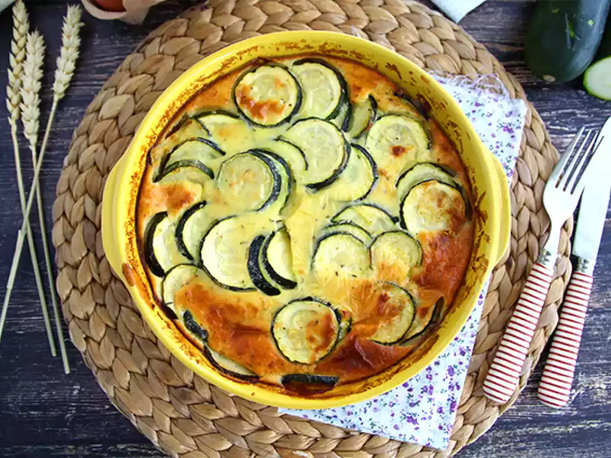 Kesäkurpitsaa ja vuohenjuustoa Clafoutis