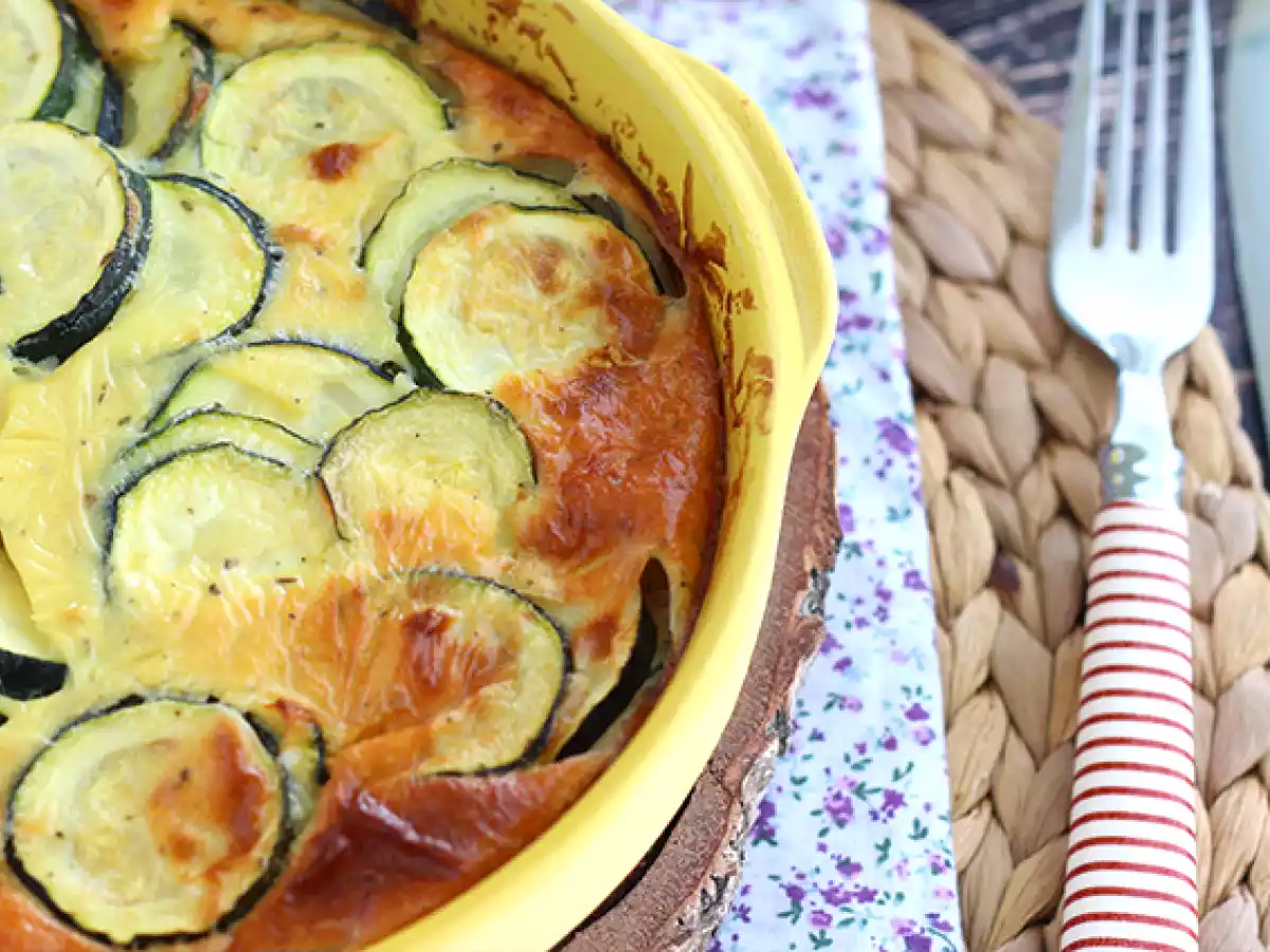 Kesäkurpitsaa ja vuohenjuustoa Clafoutis - kuva 3