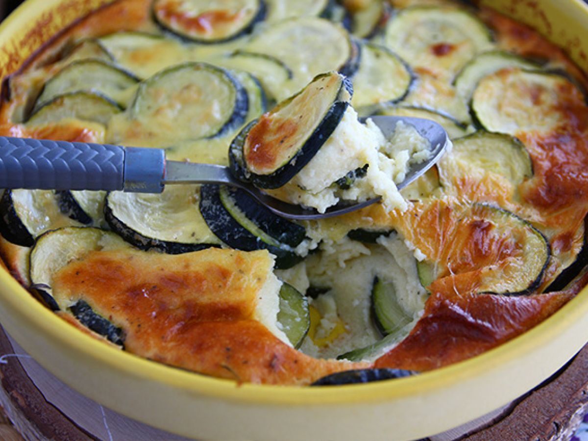 Kesäkurpitsaa ja vuohenjuustoa Clafoutis - kuva 4