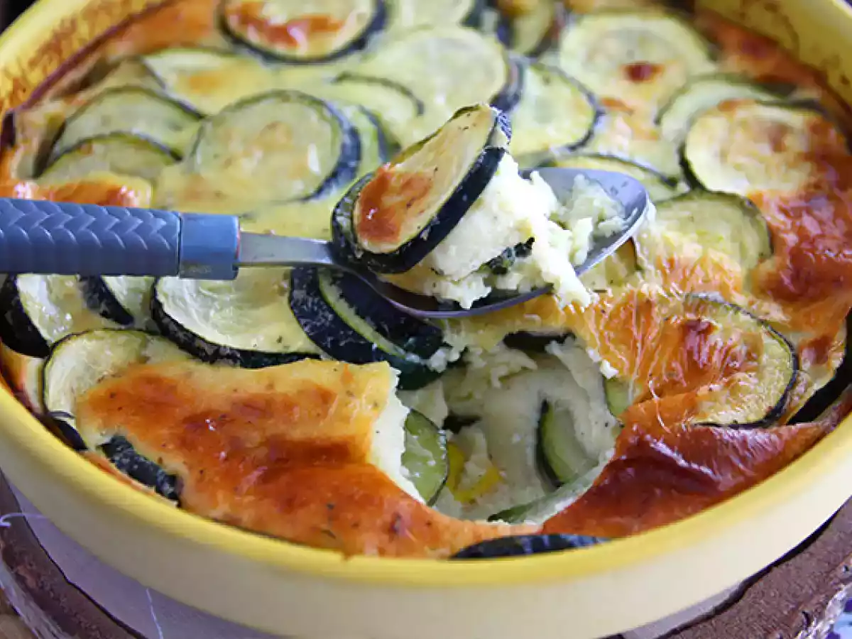 Kesäkurpitsaa ja vuohenjuustoa Clafoutis - kuva 4