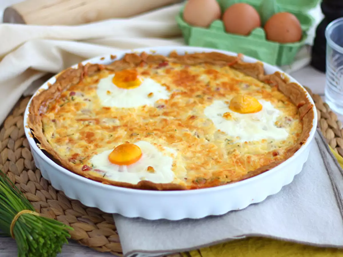 Kinkku- ja munapiirakka (quiche) - kuva 2